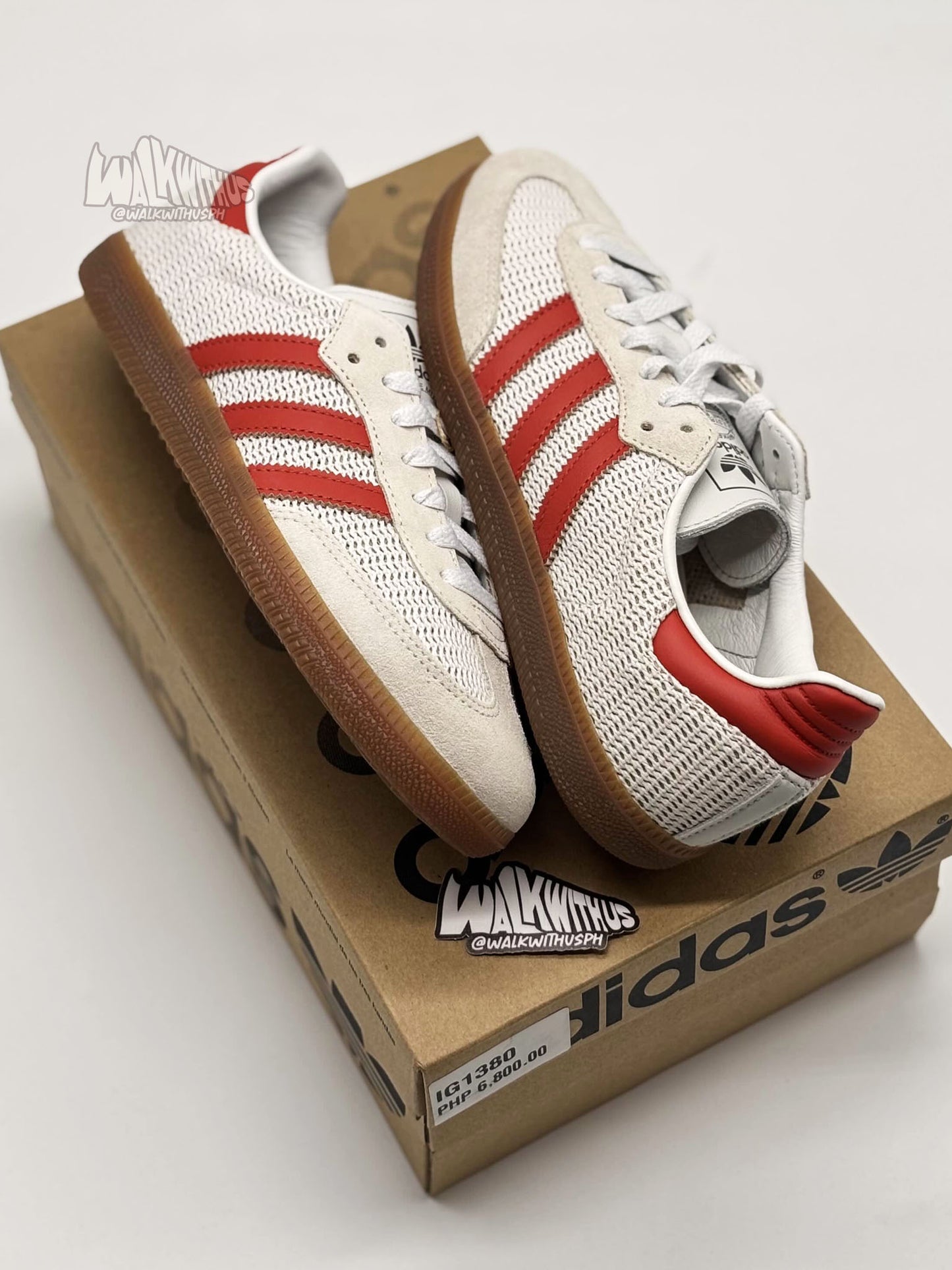 Adidas Samba OG 'Crystal White Preloved Red' (MEN'S)