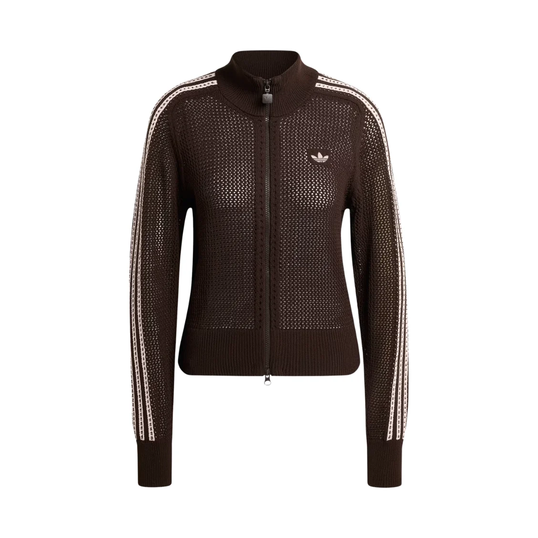 Adidas Knitted Crochet Firebird Track Top 'Brown'