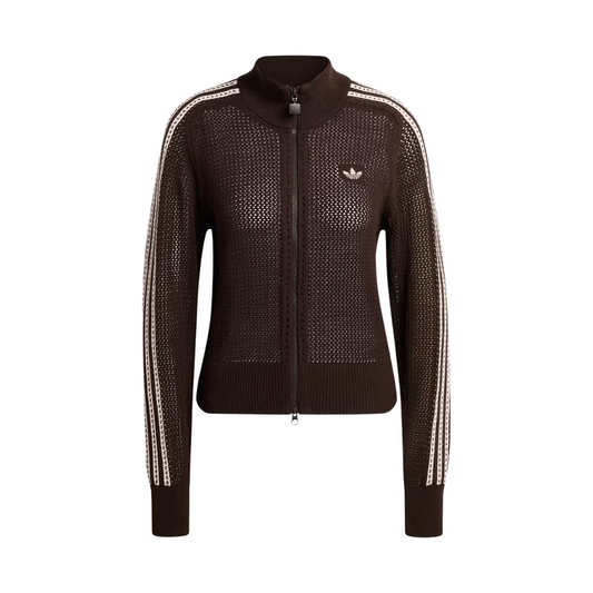 Adidas Knitted Crochet Firebird Track Top 'Brown'
