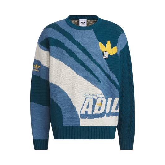 Adidas Originals Pullover Cable Knit Sweater T-Shirt 'Navy'