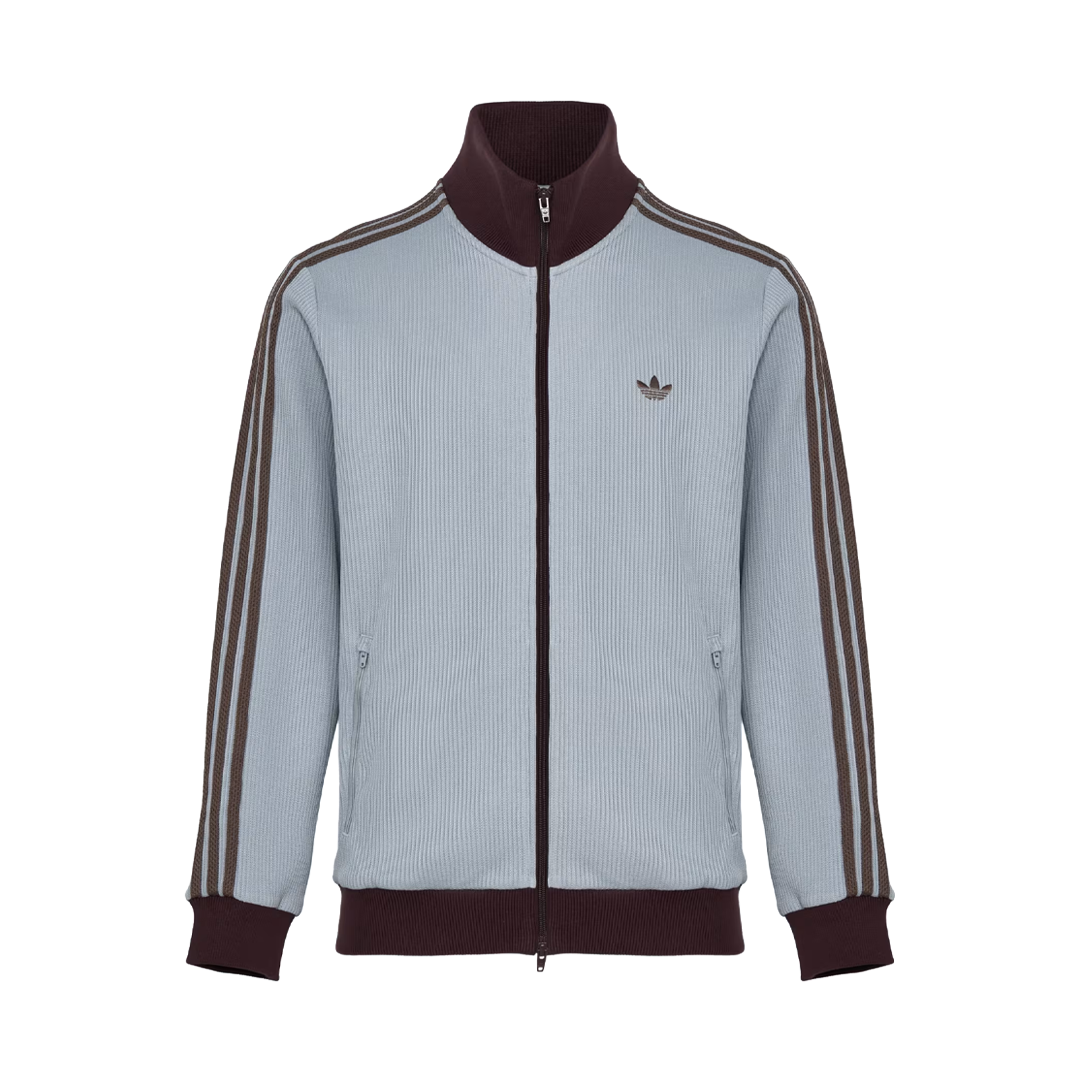Adidas Originals Waffle Knit Track Top Zip-Up 'Light Gray'