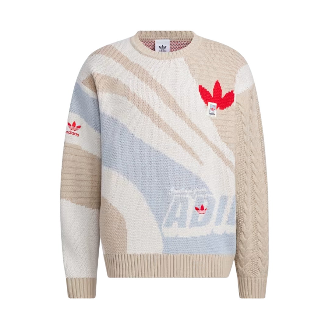 Adidas Pull over Cable Knit Sweater 'Khaki'