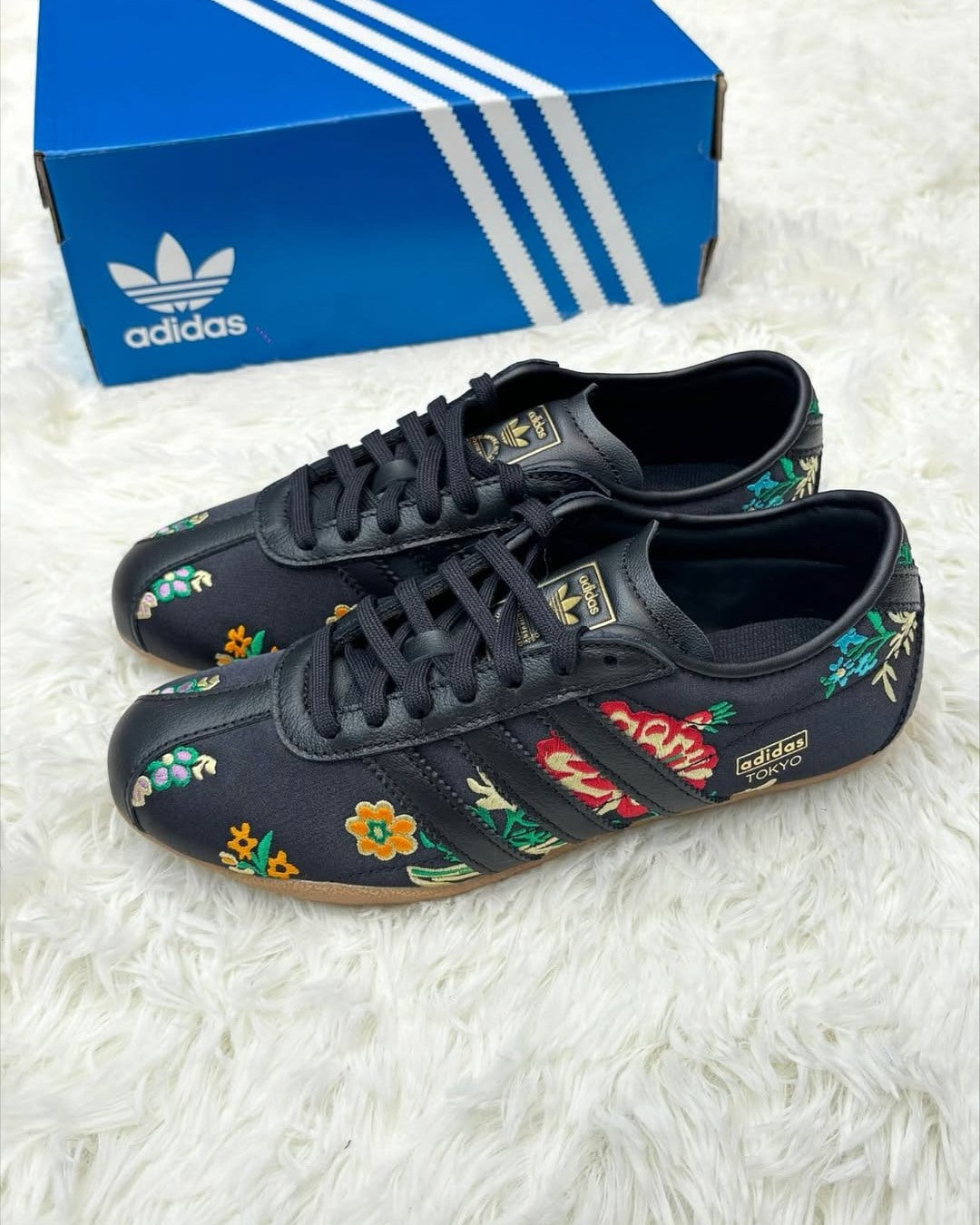 Adidas Tokyo 'Core Black Floral Embroidery'