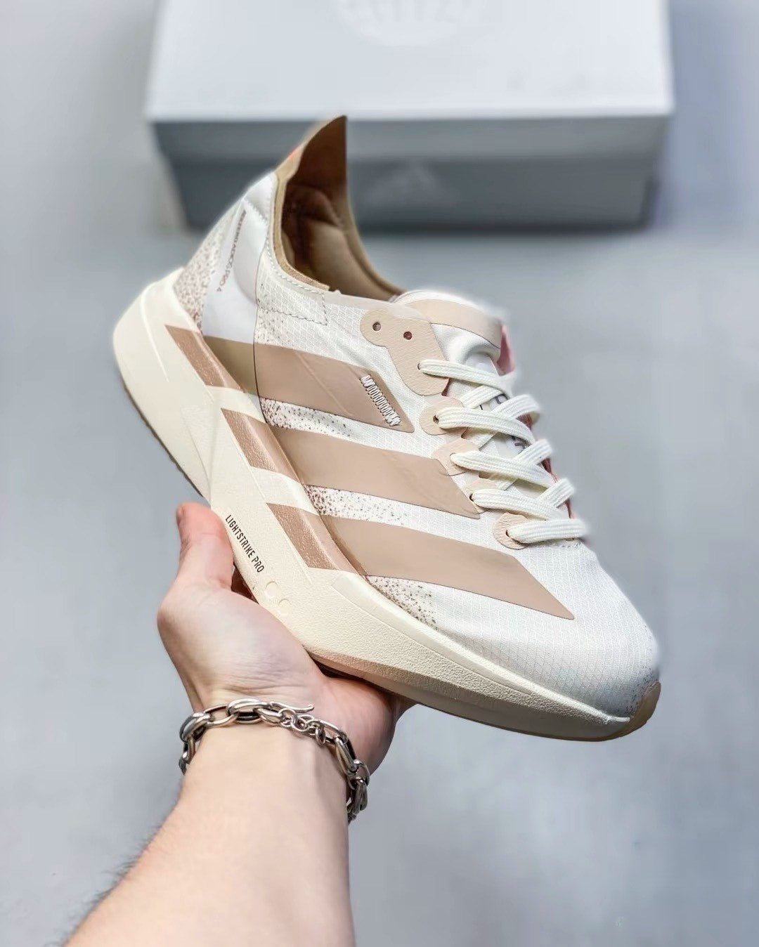 Adidas Adizero Adios Pro 4 'Chalk White Warm Sandstone'