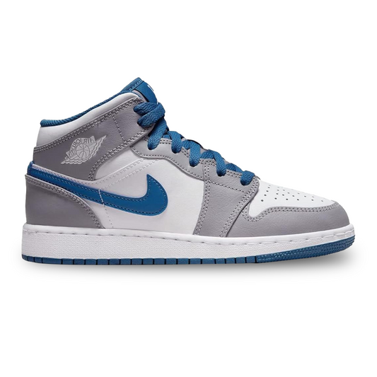 Jordan 1 Mid 'True Blue Cement' (GS)