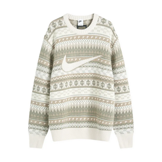 Nike Life Fair Isle Swoosh Jumper 'Beige'