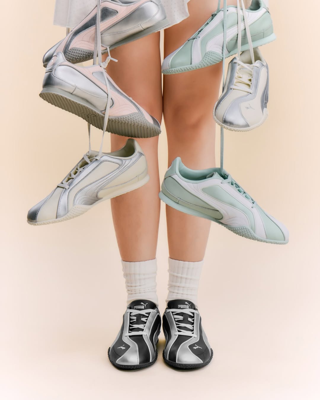 Puma Bella V2 Leather ‘Silver Jas Flower’