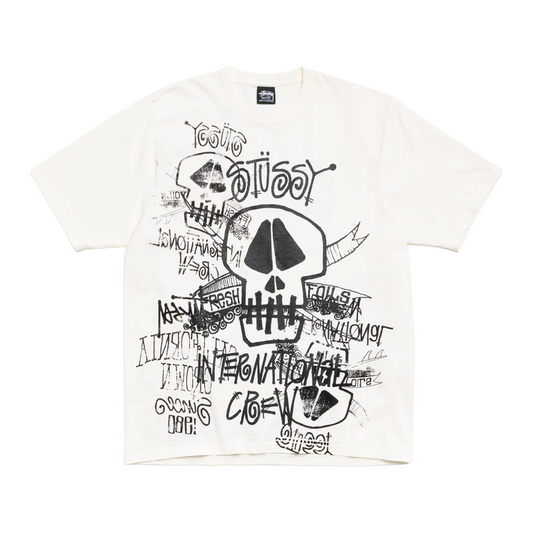 Stussy Skulls Tee Pigment Dyed 'White'