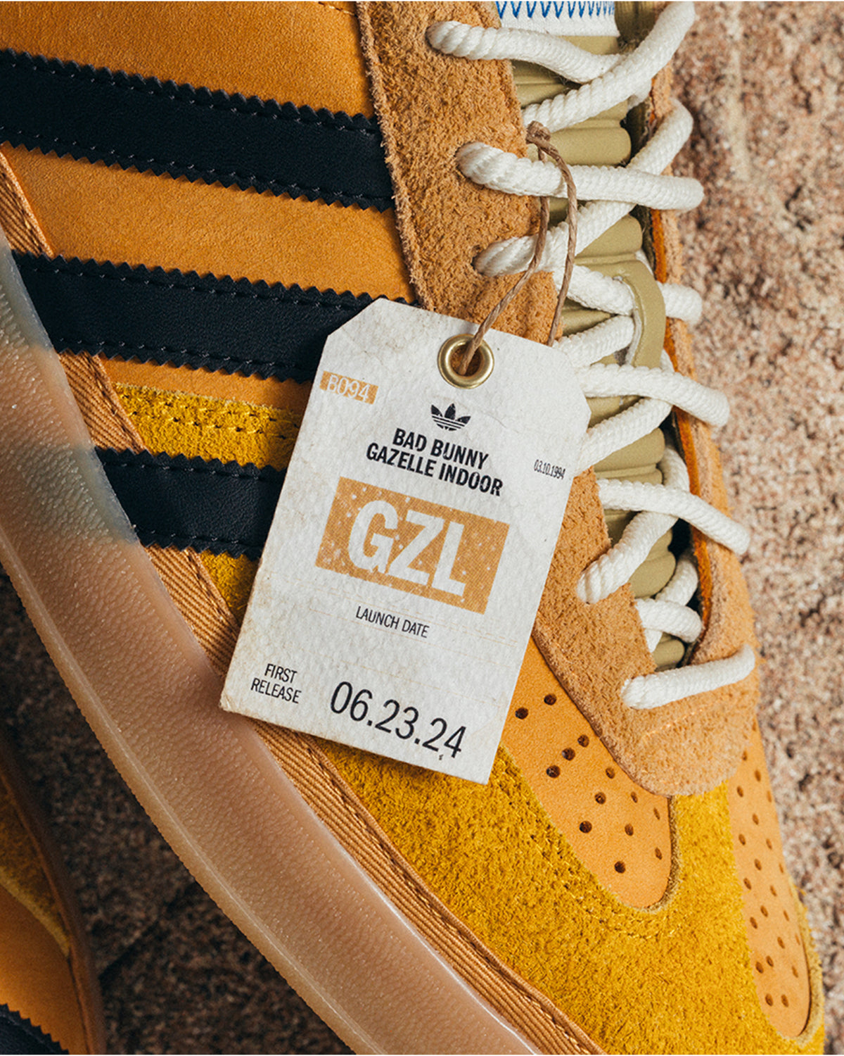 adidas Gazelle Indoor x Bad Bunny "Solar Gold"