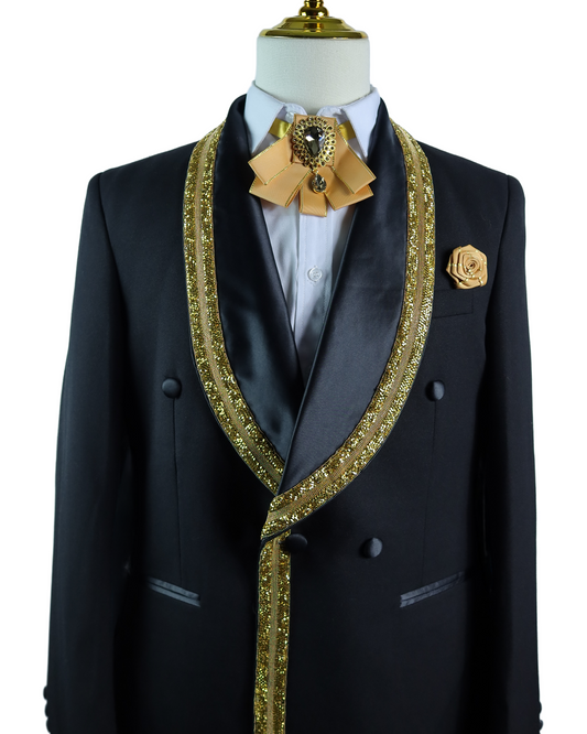 Black Coat (Gold Strips)