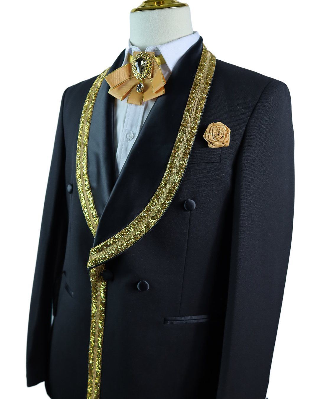 Black Coat (Gold Strips)