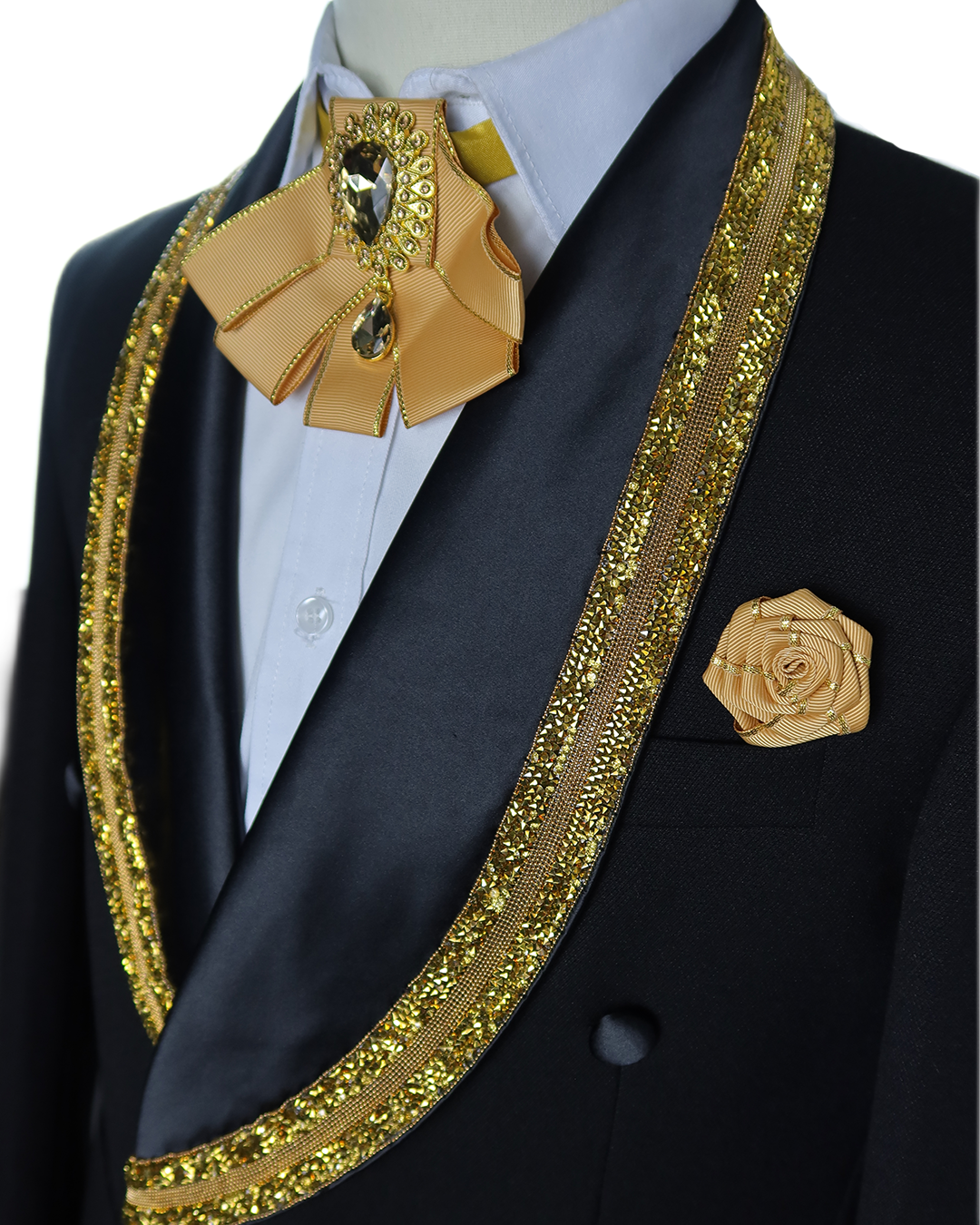 Black Coat (Gold Strips)
